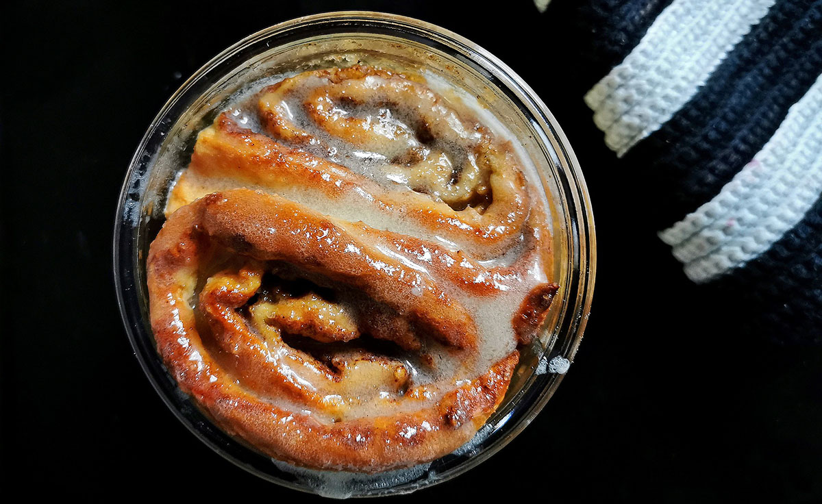 cinnamon roll in a jar