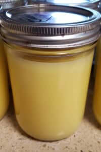 ghee in canning jar