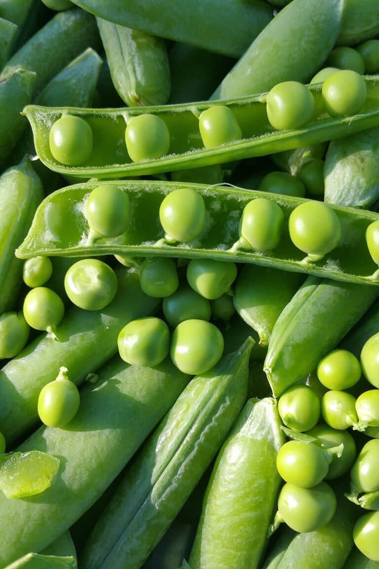 Peas and pea pods.